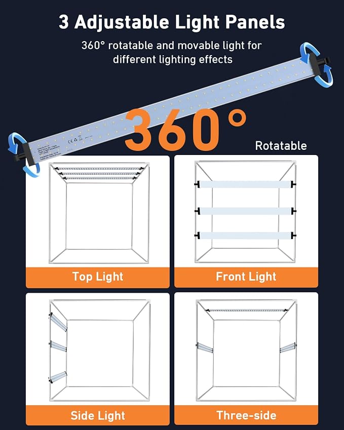 DUCLUS Light Box Photography, 32×32inch Professional Photo Studio Booth Photobox