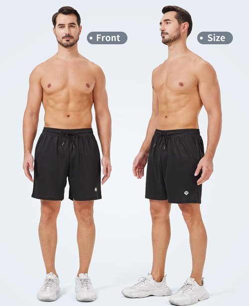 Lomsoe 5-Pack Gym Shorts for Men - Quick-Dry Lightweight Athletic Running Shorts with Pockets