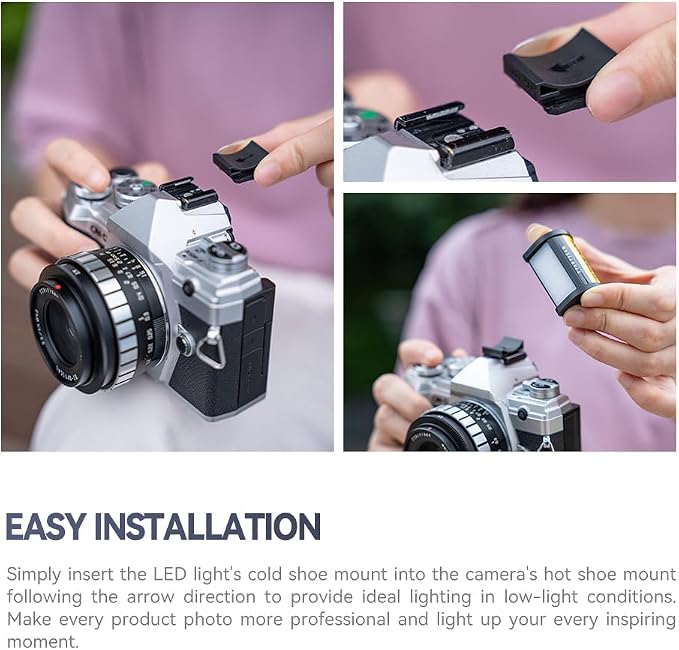 TTArtisan Ultra Mini Led Light for Camera Magnetic Cold Shoe Lights Portable 3