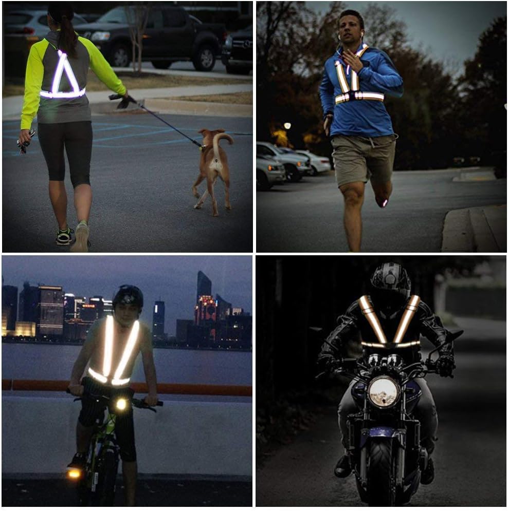Reflective Vest by High Visible Safety - 2-Pack Adjustable Running Gear for Men, Women & Kids