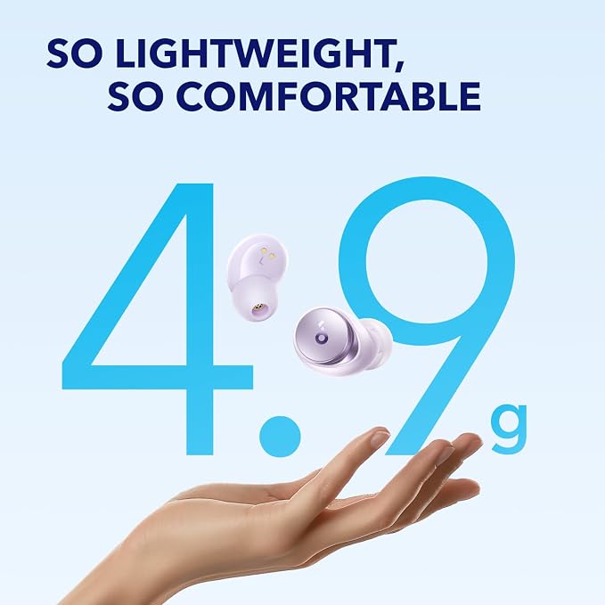 Soundcore by Anker Space A40 Adaptive Active Noise Cancelling Earbuds | Reduce Noise by Up to 98%, Ultra Long 50H Playtime, 10H Single Playtime, Hi-Res Sound, Comfortable Fit, Wireless Charge