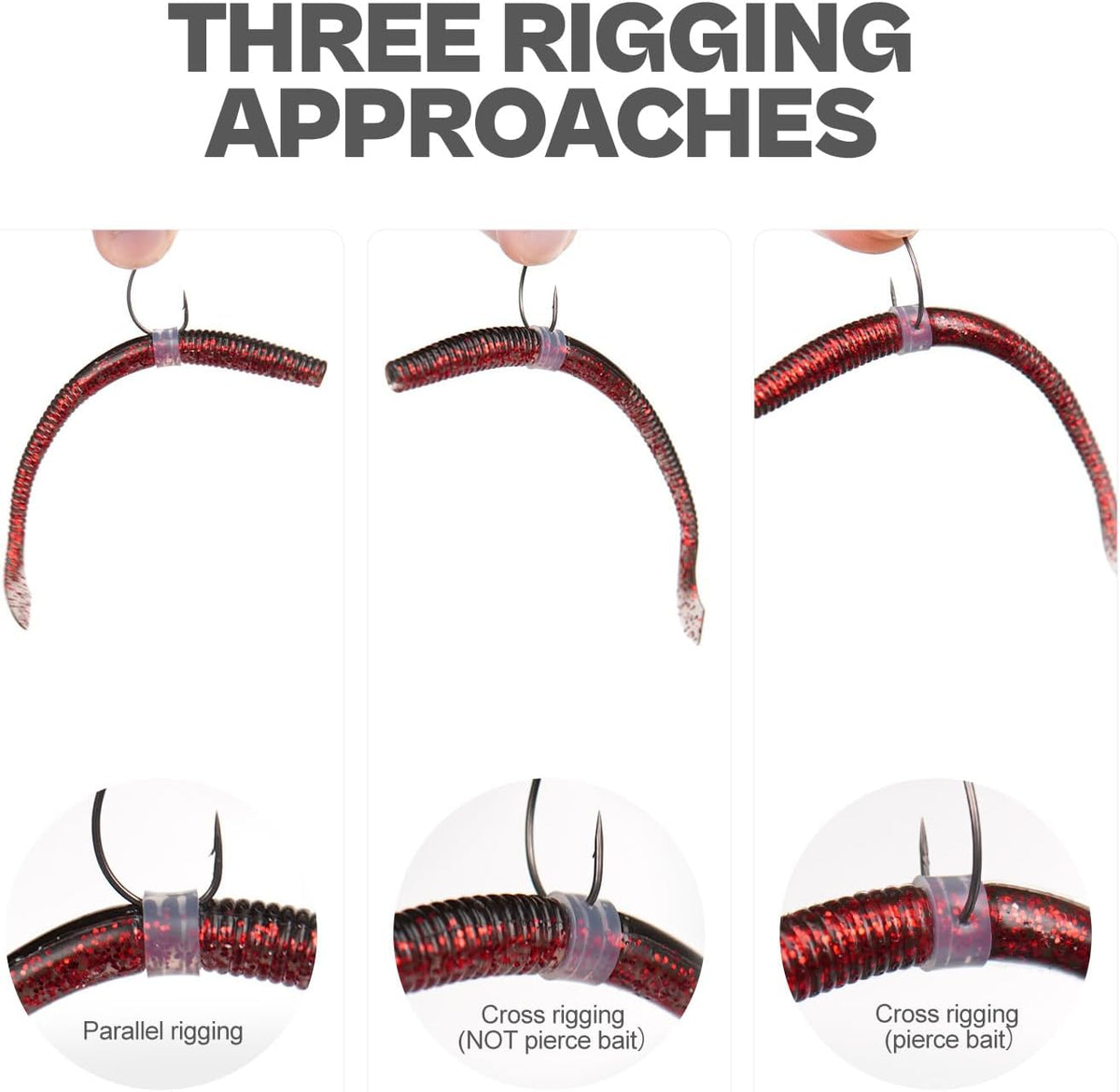 Wacky Worm O-Rings - Heavy-Duty Silicone Senko Bait Protectors | Prevents Rips | 180/150/120 Packs
