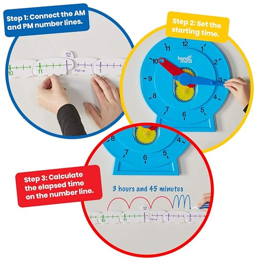 hand2mind Advanced Magnetic NumberLine Clock