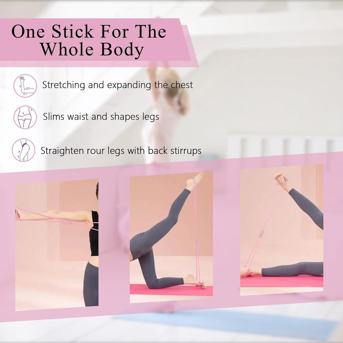 Skiennix Figure 8 Resistance Bands - 2 Pack for Effective Arm, Back & Shoulder Workouts | Ideal for Yoga & Pilates