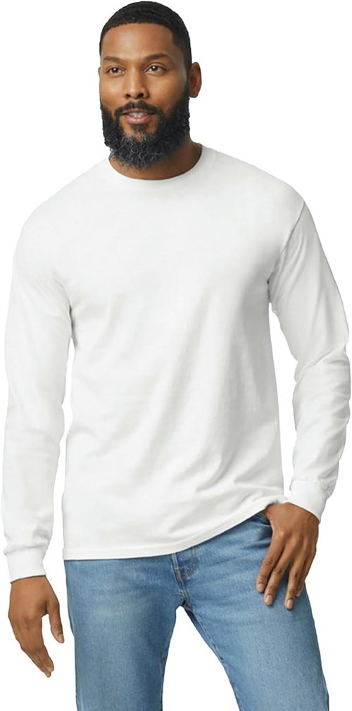 Gildan Heavy Cotton Long Sleeve T-Shirt - Comfortable 2-Pack in Classic Colors