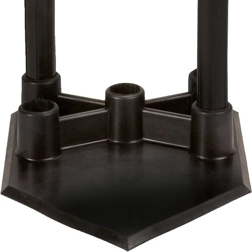 Champion Sports Deluxe Batting Tee - Adjustable Telescopic Rubber Design on Official Home Plate | Multiple Styles Available