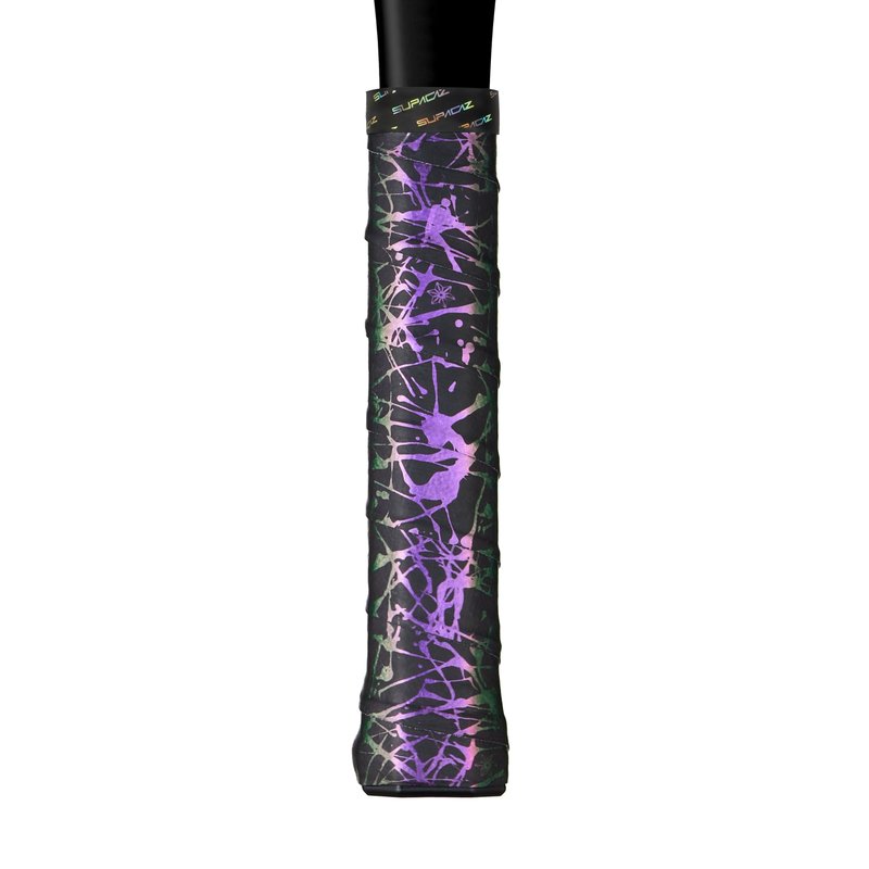 Supacaz Super Sticky Kush Oil Slick Splat Tennis Overgrip - Racket Dry Overwrap - Racquet Grip Tape - Over Grip Wrap - 3pk