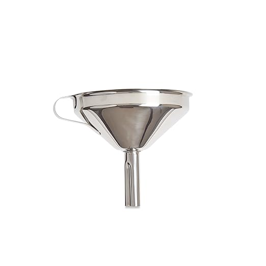 Fox Run Funnel with Removable Strainer, Stainless Steel, 5 x 5 x 4.75 inches