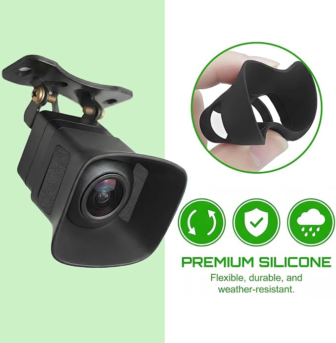 Car Rear View Backup Camera Cover, Silicone Adhesive Vehicle Reversing Cameras