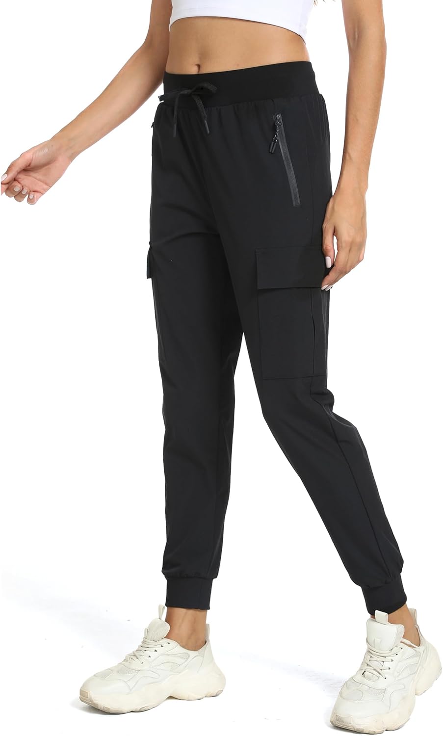 Skiennix Women's Cargo Hiking Pants - Lightweight Quick-Dry Joggers for Travel & Outdoor Activities