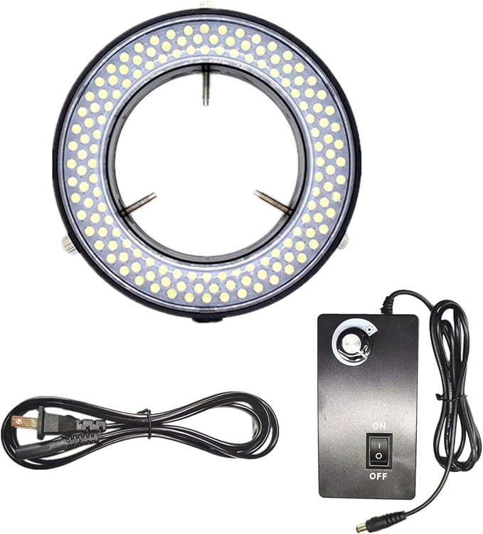 TreochtFUN Microscope 144 Led Ring Light Adjustable Illuminator, Microscope