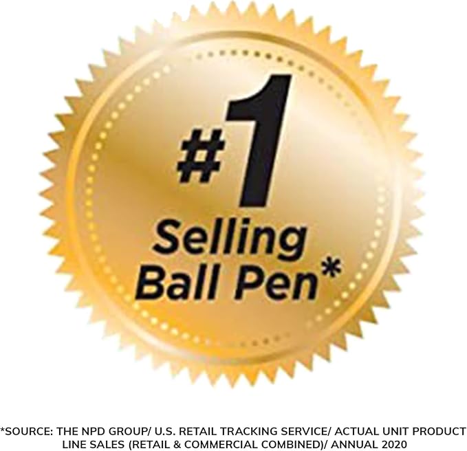 BIC Round Stic Xtra Life Black Ballpoint Pens, Medium Point, 36-Count Pack of