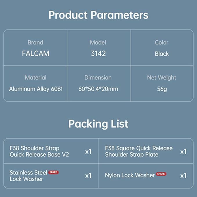 FALCAM F38 Quick Release Backpack Clip Mount