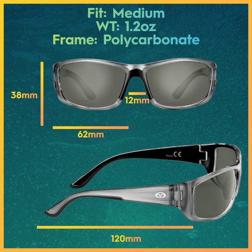Flying Fisherman Buchanan Polarized Sunglasses for Men, Women, Fishing, Boating, Outdoor Sports, 100% UV Protection