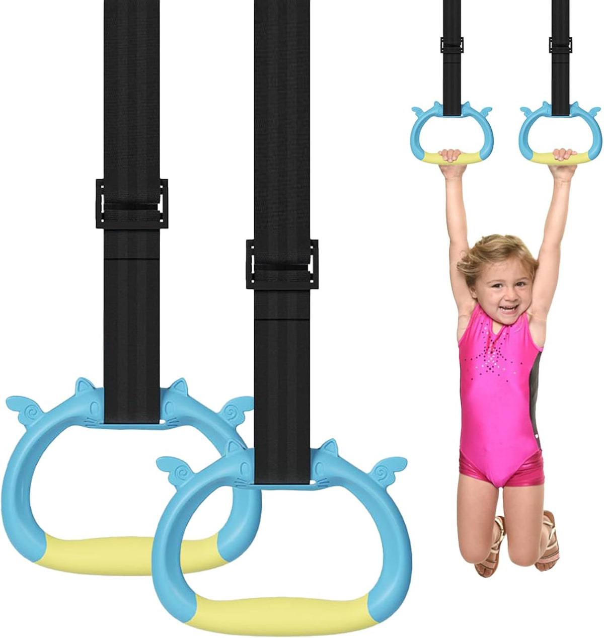 Skiennix Gymnastics Rings - Adjustable Strength Training Equipment for Kids | Home Gym Fitness