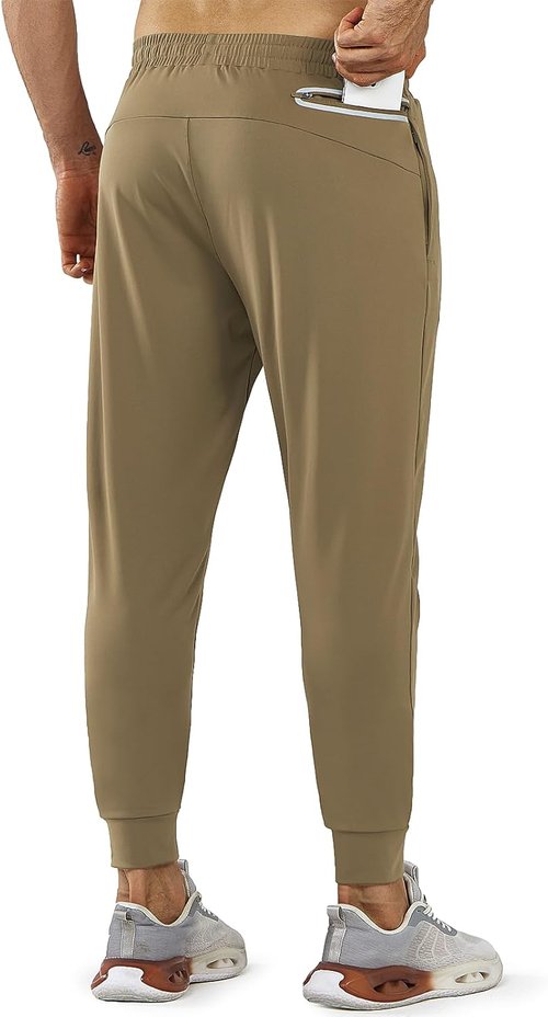 NORTHYARD Men's Joggers - Lightweight Athletic Sweatpants with Zipper Pockets | Ideal for Running & Workouts