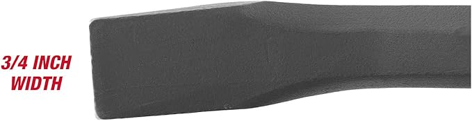 GreatNeck WR12 12-Inch Wrecking Bar, Pull Nails, Pry Apart Wood, Goosenecked Nail-Pulling End Provides Leverage for Heavy Pulling, Bent Chisel Head for Prying and General Demo