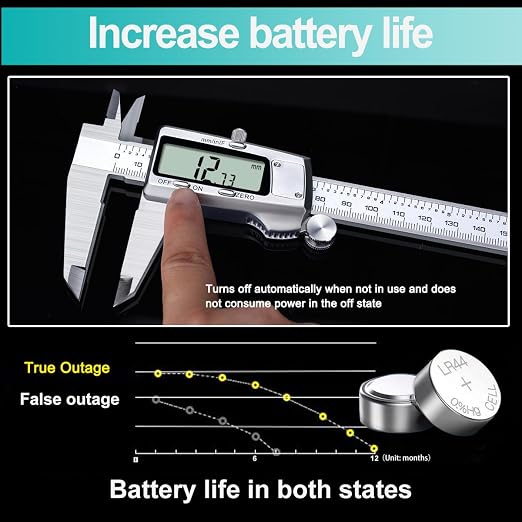 Kynup Digital Caliper 8 inch, Caliper Measuring Tool, Joint Calipers, Vernier