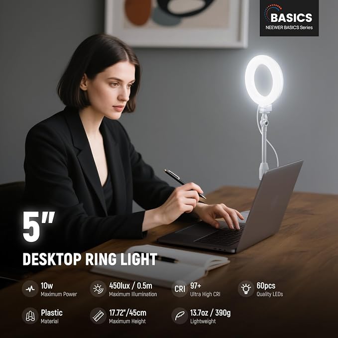 NEEWER BASICS 5"/13cm Desk Ring Light