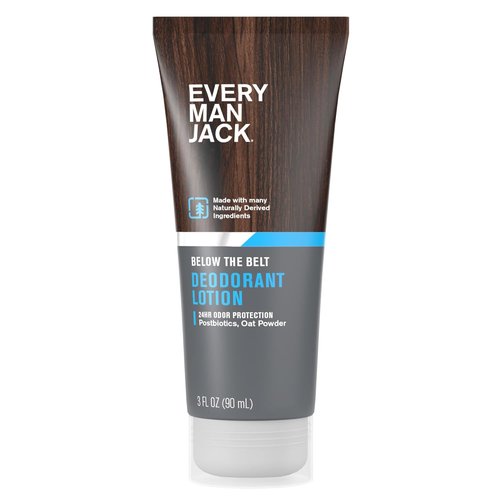 Every Man Jack Ball Deodorant Lotion - Aluminum-Free Odor & Wetness Protection - Unscented - 3 Fl Oz
