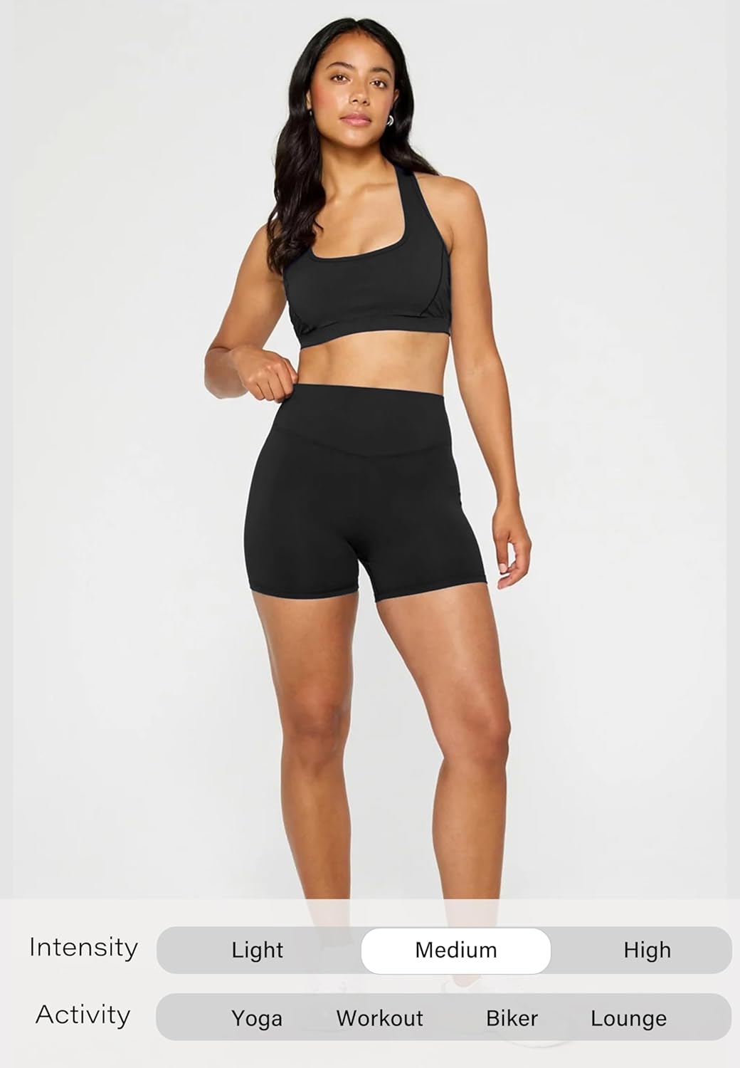 Olmlmt High Waisted Biker Shorts for Women | No Front Seam Booty Gym & Yoga Shorts - 4.5 Inches