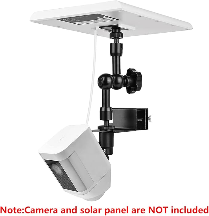 2-in-1 Gutter Mount for Solar Panel, Stick Up Cam Battery, Spotlight Cam and