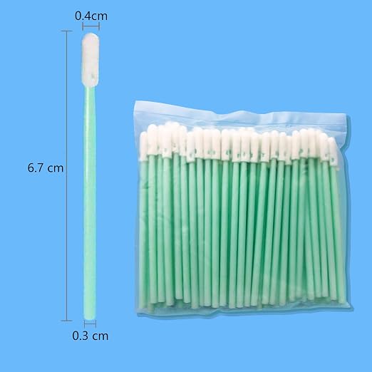 500-Pack 2.5mm Fiber Optic Cleaning Swabs, Round Tip