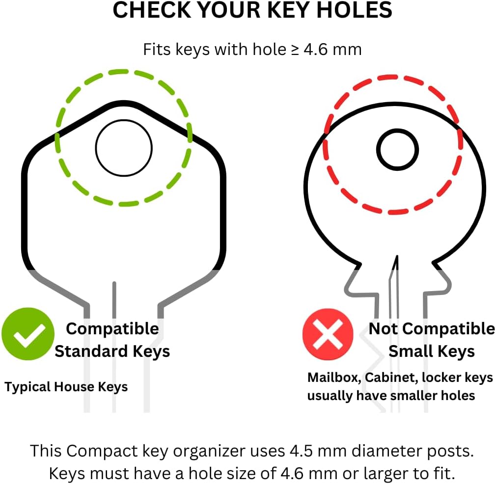 EM Compact Key Holder, Pocket Key Organizer, 14 Keys Key Bar