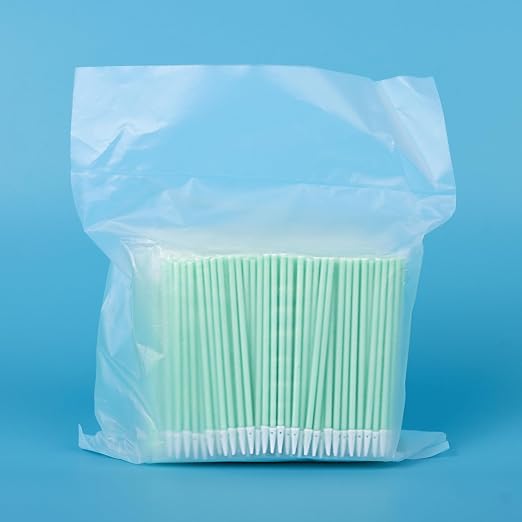 Lint-Free Pointed Foam Swabs for 1.25mm Fiber Optic Connectors, Electronics
