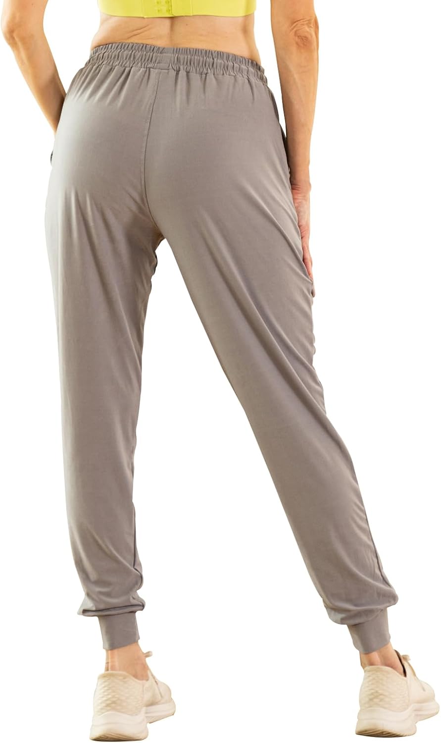 TRIUNION Women's Jogger Pants - Soft Tapered Sweatpants with Pockets | 2 Pack Drawstring Lounge Wear