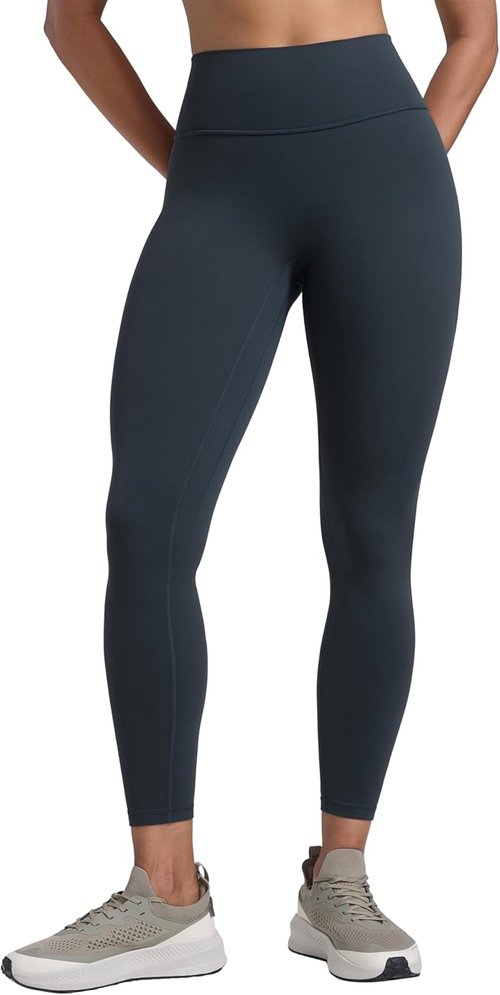 CRZ YOGA Workout Leggings - No Front Seam High Waisted Butterlift Design | 25" Length for Ultimate Comfort