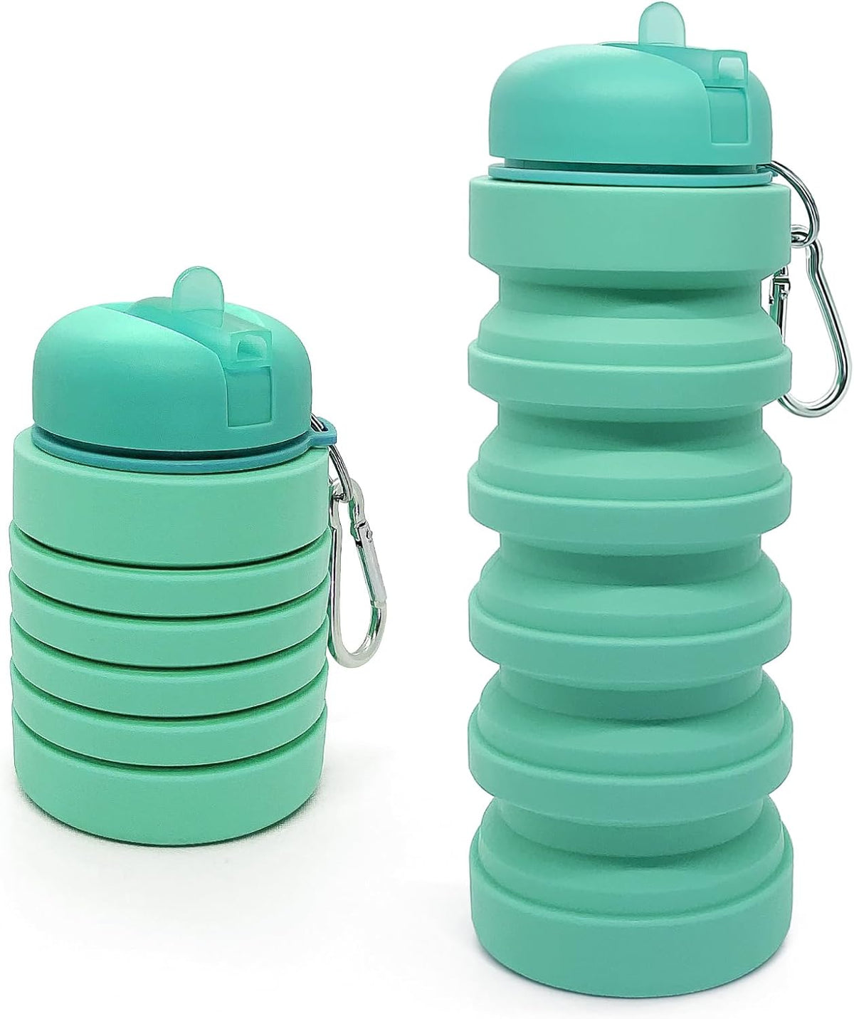 Skiennix Collapsible Water Bottle - 20oz Portable Silicone Leakproof Design for Travel & Outdoor Activities