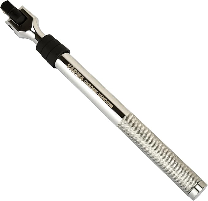 1/2" Drive Breaker Bar – 12–17.75" 6-Stage Extendable Handle, 180° Flex Head, Chrome Vanadium, High Torque