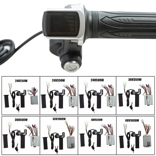Electric Motor Controller Set, Motor Brushed Speed Controller Electric Tricycle Throttle Grip And Brushed Controller For Electric Scooter E Bike (48V500W)