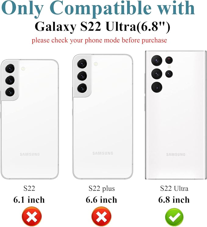 4 Pack Camera Lens Protector for Galaxy S22 Ultra, 9H Tempered Glass Camera