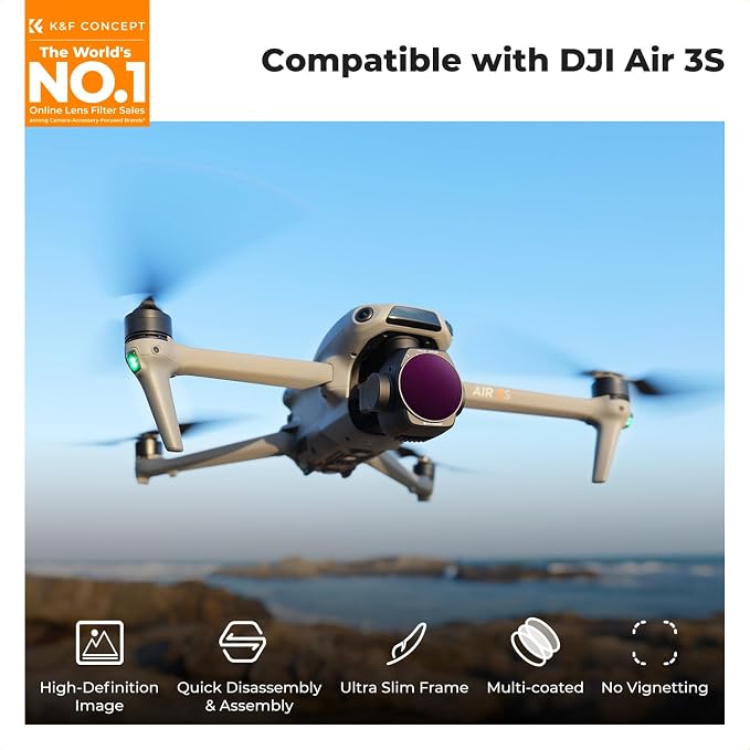 K&F CONCEPT ND PL Filter Set for DJI Air 3S, HD Optical