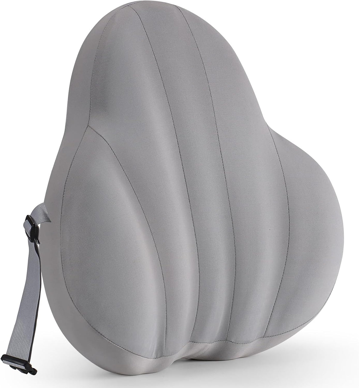 Dense Lumbar Support Pillow for Office Chair, Ergonomic Memory Foam Back Support Pillow for Lower Back Pain Relief, Lumbar Cushion for Chair, Car Seat, Gaming Chair, Adjustable Straps, Grey