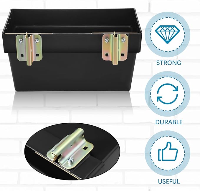 BBTO 4 Piece E-track Basket Storage Bin E Track Accessories Storage Box for Enclosed Trailer Workshop Garage Tool Organizer