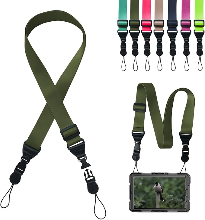 Adjustable Shoulder Strap:Comfortable iPad Strap Nylon Neck Lanyard