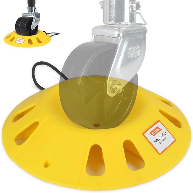 OULEME Trailer Jack Wheel Dock, Tongue Jack Wheel Chock for Trailer Boat Camper RV, Caster Stopper for Single 6'' 8'' and Dual 6'', with Rope Handle