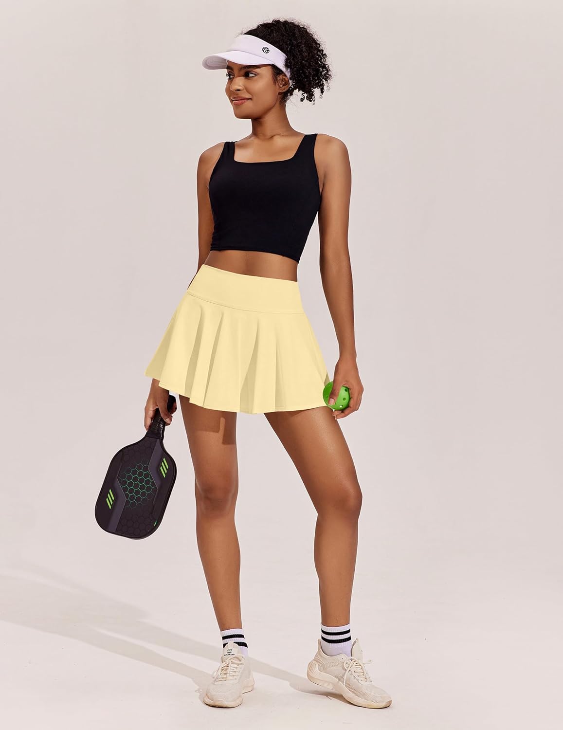 PINSPARK Women's Tennis Skirt - Pleated High-Waisted Athletic Skort with Pockets for Golf & Pickleball