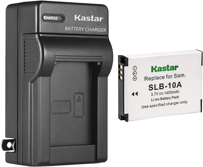 Kastar 1-Pack SLB-10A Battery and AC Wall Charger Replacement