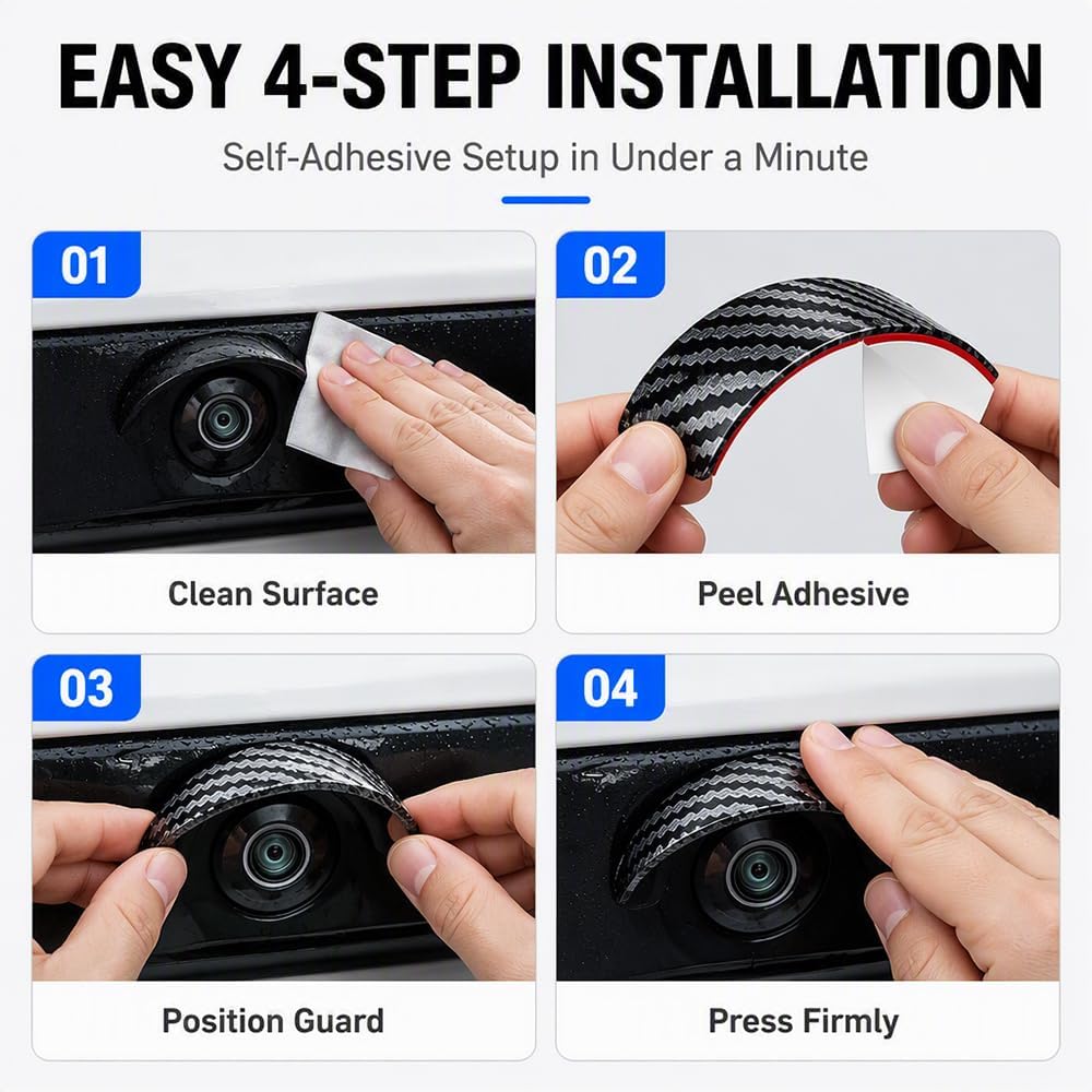 2026 New Waterproof Rear View Camera Rain Shield Cover, 8pcs