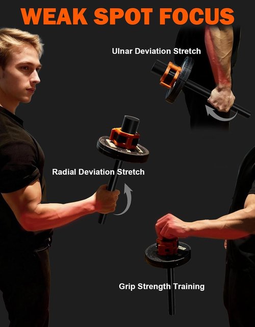 Fitarc Wrist Bar - Forearm Strengthener & Grip Trainer for Enhanced Wrist Rotation | Durable Design