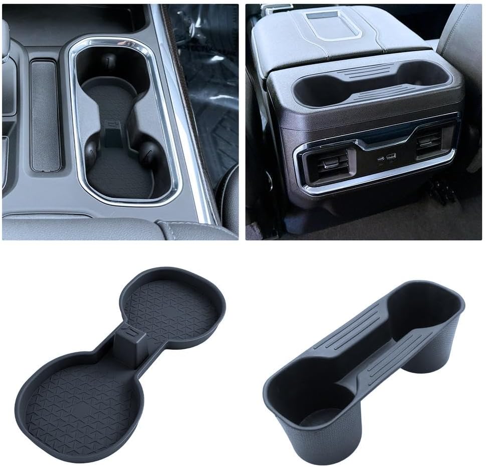 For 2022-2026 Chevy Silverado/GMC Sierra 1500&2024-2026 Silverado/Sierra 2500HD 3500HD - (Full Console w/Bucket Seats ONLY) Center Console Armrest Organizer ABS Materials