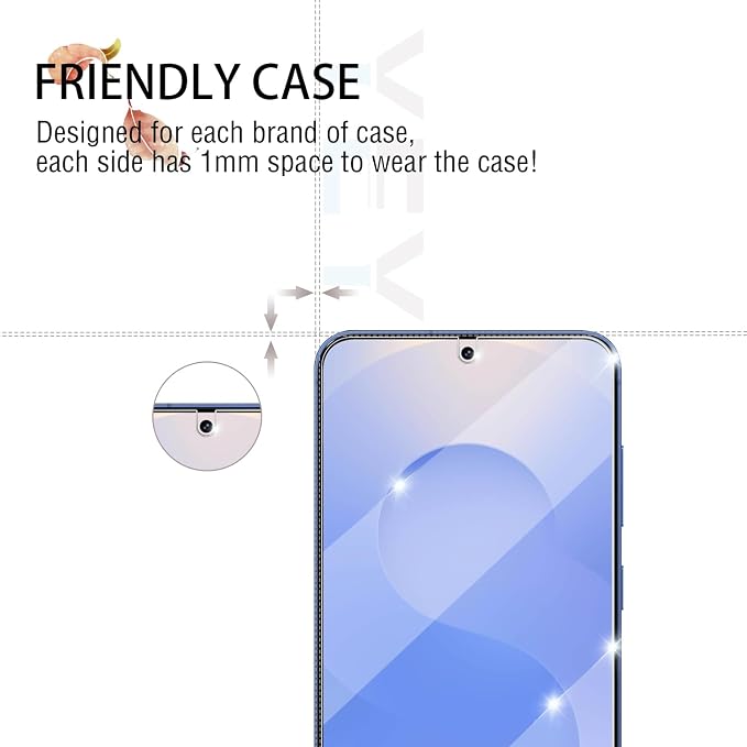 Screen Protector for Samsung Galaxy S25 Plus / S25+, Tempered Glass for Galaxy
