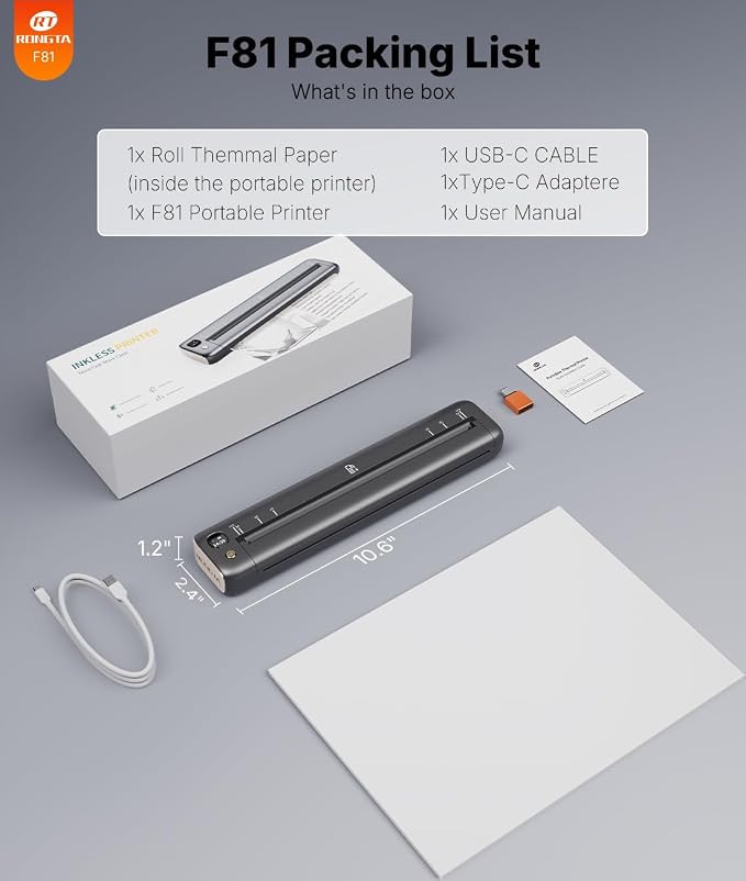 Rongta Portable Printer Wireless