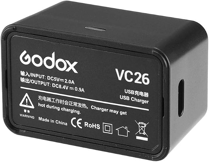 Godox VC26 USB Battery Charger DC 5V Input DC 8.4V Output
