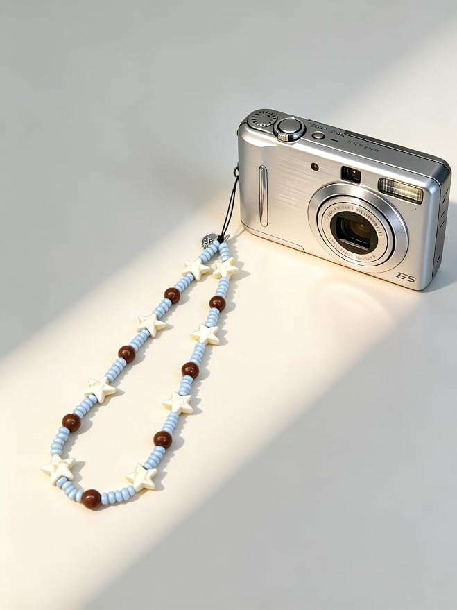 2 Pcs Phone Charm Strap Hand for iPhone Wrist Strap Camera Lanyard Pearl Beaded