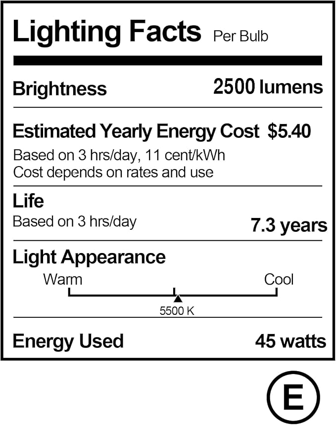 EMART Full Spectrum Light Bulb, 2 x 45W 5500K Spiral CFL Daylight